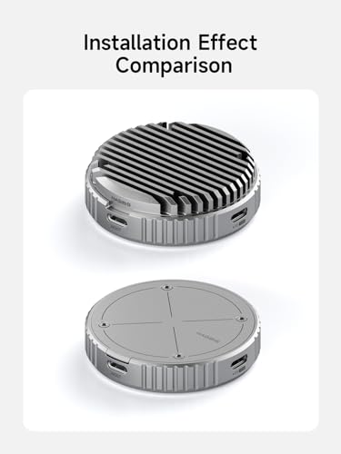 Hagibis Heat Dissipation Fins Cover for MC100 Magnetic M.2 2230 NVMe SSD Enclosure with Magsafe for iPhone 16 15 Pro Max ProRes, Cooling Upper Cover MC100 Replacement Parts