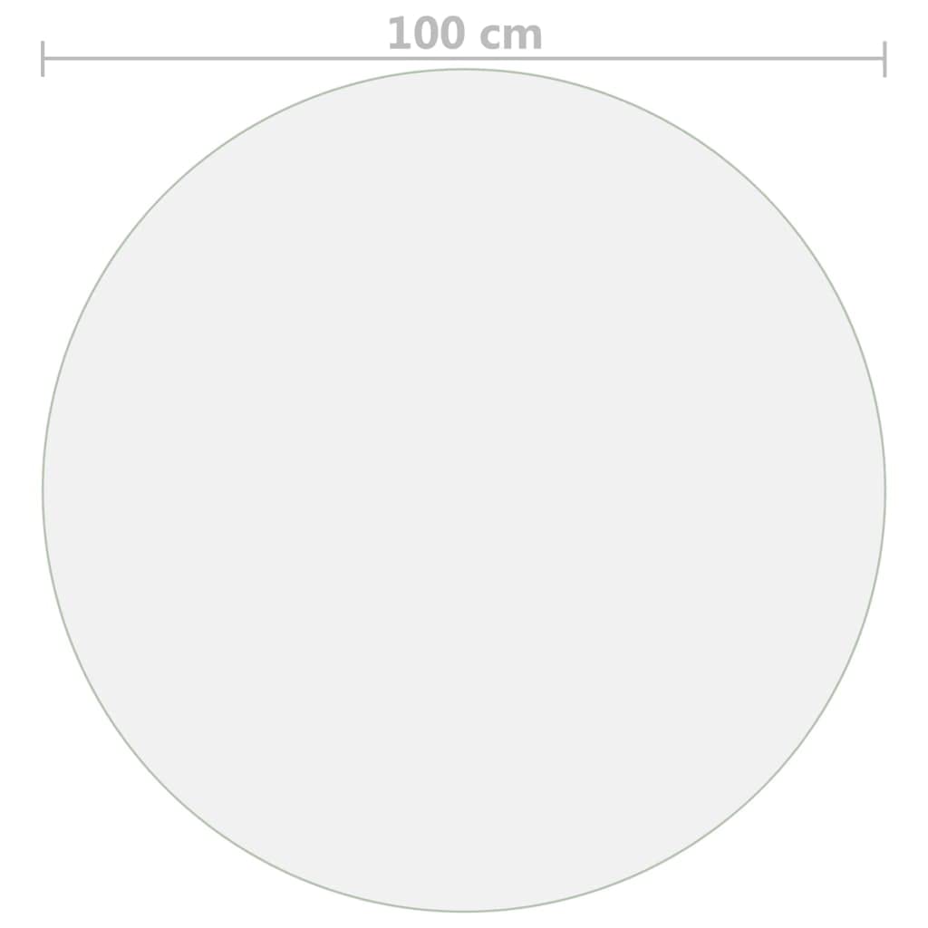 Tischfolie Matt PVC 1,6 mm rund Ø 100 cm wasserdicht Kratzfest tischschutz abwaschbare tischdecke schreibtischunterlage tischdecke transparent tischdeko
