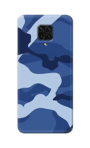 Image of Printed Hard Back Cover Case for Mi Poco M2 Pro Back Cover (Army Blue Pattern) -702
