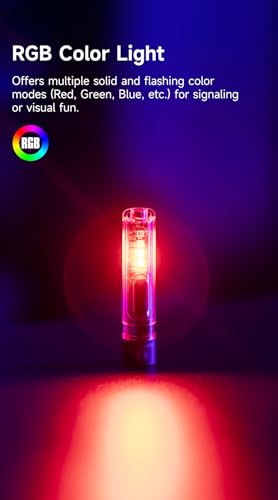 Lampe de poche EDC 400 lumens rechargeable noire avec lumière UV et latérale - 4