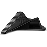 Pangda 2 Pcs Extra Large Rubber Door Stoppers for Bottom of Door 6.3 x 3.46 x 2.01 Inch Big Door Stopper Heavy Duty Door Stop Wedge Sturdy Doorstop for Carpet Door Gaps Prevent The Lock Outs, Black