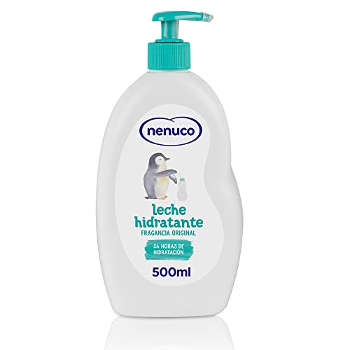 Nenuco Leche Hidratante para bebé, Fragancia Original, 24h de Hidratación, 500 ml