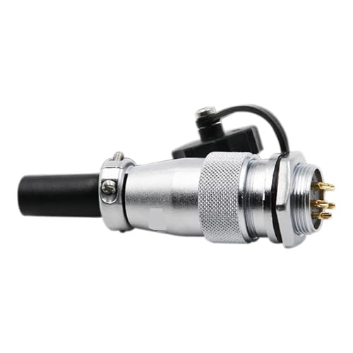 Conector de cable reversible con tuerca frontal y trasera 4 pines miniatura 1