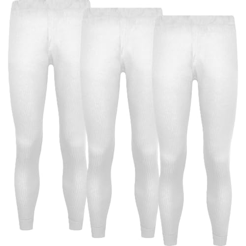 Caleçons thermiques longs homme coton lot de 3 sous-vêtements ski Long Johns