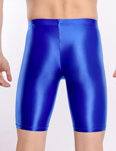 SEAUR Men's Shiny Tights Shorts Oil Glossy U Pouch Trunks Sports Workout Gym Yoga Boxer Briefs Underwear2