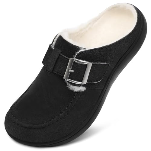 JOINFREE Fuzzy Cozy Wide Mules