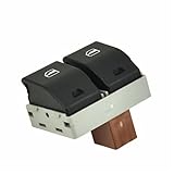 Botón Interruptor Regulador Ventana 6Q0959858A Para Seat Para Ibiza Para Córdoba 2002 2003 2004 2005 2006 2007 2008 2009 Botón Interruptor Ventana Eléctrica(Brown bottom)