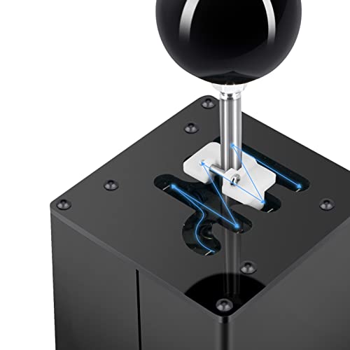 XBERSTAR Cambio de fuerza de conducción para Logitech G29/G27/G25/G920, PC USB H palanca de cambios para volante Thrustmaster T300RS Racing Secuencial H (Negro 6+R)