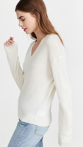 Image of Theory Women's Long Sleeve V-Neck Cashmere Pullover Sweater