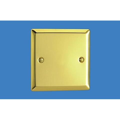 Varilight Classic Victorian Brass Blank Plate Cover