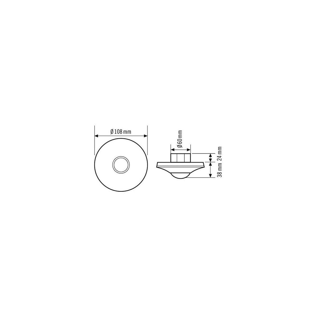 ESYLUX ESYLUX Decken-Präsenzmelder ws PD-C360i/8 UC UP,360Grad,RWca.8mFB Compact;Serie Compact Bewegungsmelder komplett 4015120427312