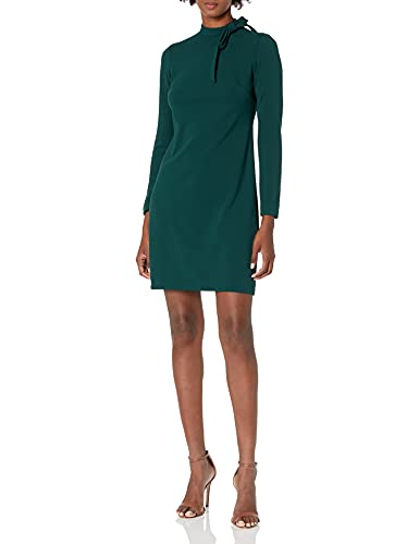 Calvin Klein Women's Long Sleeve Dress with Tie Neck Detail