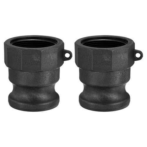 Kozelo 2Pcs Poly Type A 1-1/2" x 1-1/2" Female NPT Cam Lock Hose Fitting
