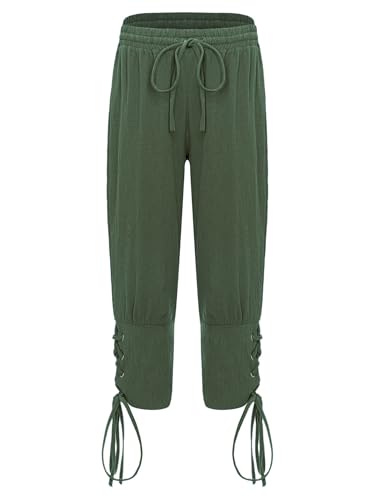 Kids Boys Ankle Banded Pants Drawstring Elastic Medieval Viking Pirate Trousers Vintage Renaissance Gothic Pants