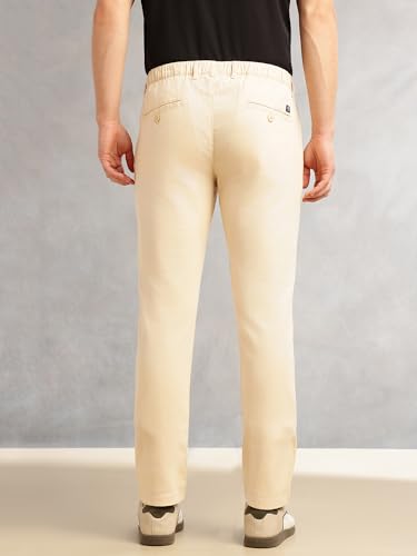 Image of Thomas Scott Men's | Straight Fit | Mid-Rise | Solid | 4 Pockets | Woven | Chinos Trouser