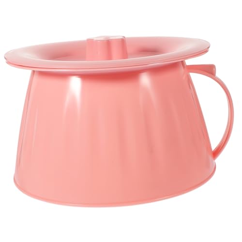 DRESSOOS 便携式厚手製ポータブル尿ポット 蓋付き軽量コンパクト 落下防止耐久性高齢者妊婦向け寝室用尿バケツおしっこ保管便器