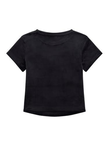 GUESS Girls' Eco Short Sleeve Crop Rhinestone Logo T-Shirt2