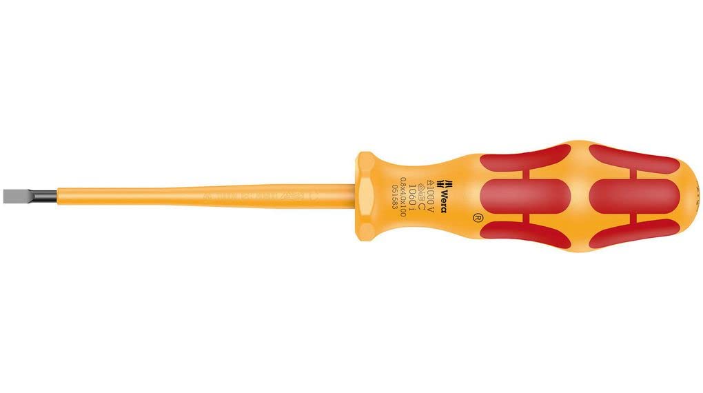 Wera 05051583001 1060 i VDE Kraftform Slotted Screwdriver, 0.8 x 4...