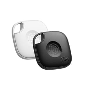 Tile by Life360 Mate – Bluetooth Tracker, Keys Finder and Item Locator for Keys, Bags and More. Phone Finder. Both iOS and Android Compatible. 2-Pack (Black/White)