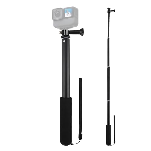 36/92cm Extendable Waterproof Selfie Stick for GoPro Hero 13/12/11/10/9/8/7/6/5 DJI Osmo Pocket 3 Insta360 X4/X5 AKASO Action Camera Adjustable 30-92cm Underwater Selfie Stick for Action Sports