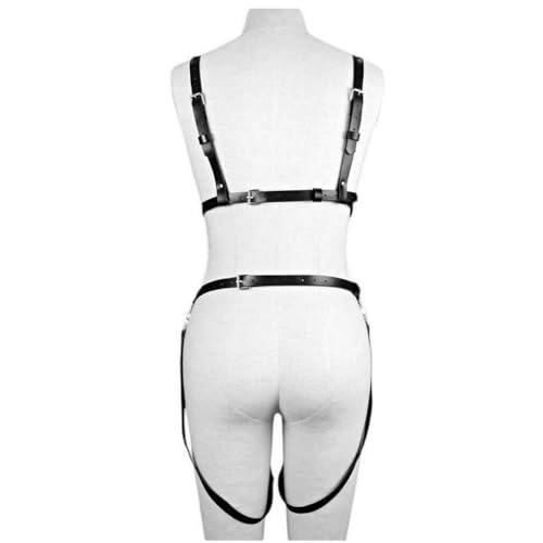 Damen Body Sexy Leder Harness Frauen Geschirre Punk Brustgurte Cupless Lingerie BDSM Riemengeschirr Paare Ouvert Einstellbar Körper Bondage Sexy Kleidung Dessous Nachtwäsche Fesseln Spielzeug – Bild 3