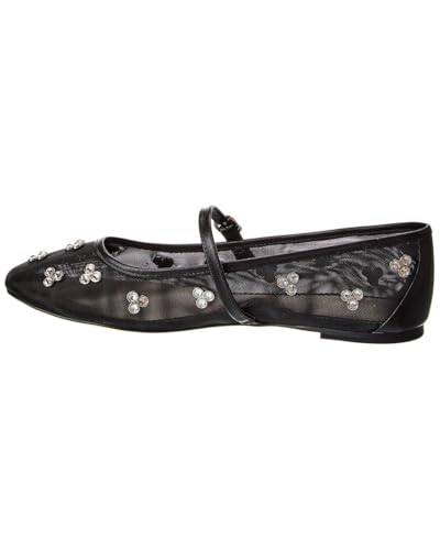 Stuart Weitzman Tammy Mesh & Leather Mary Jane Ballet Flat2