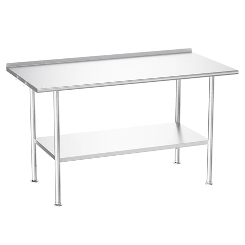 Image of Atelicf NSF Stainless Steel Prep Table 30X60 inch with Backsplash