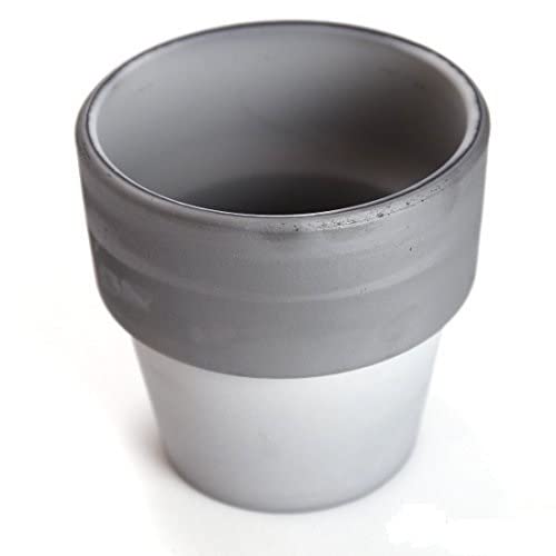 鉢 三河焼 KANEYOSHI 【日本製/安心の国産品質】 陶器 植木鉢 ライフ ダークシルバー 5号のサムネイル