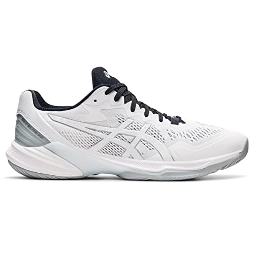 ASICS Men's Sky Elite FlyteFoam 2 Volleyball Shoes, 7, White/Pure Silver