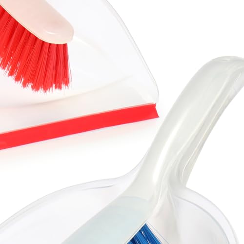 com-four® 24x Kehrgarnitur - farbiges Kehr-Set aus Handfeger und Kehrschaufel - farbenfrohes Haushaltsreinigungsset aus Handbesen und Kehrblech (24 Stück - rot/blau/grün) – Bild 5