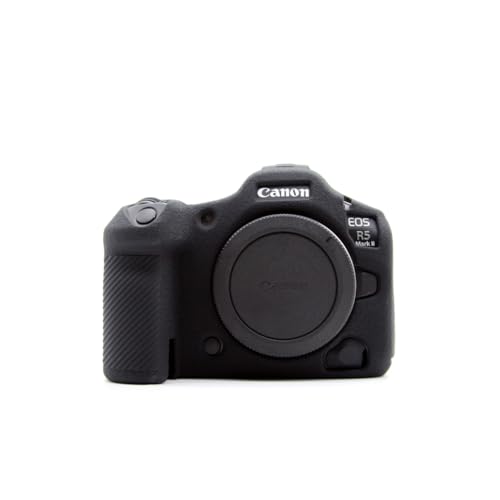 SIUTATDSH �J�����J�o�[ �V���R���P�[�X �K�p Canon �L���m�� EOS R5II R5 Mark2 �V���R���J�o�[ �J�����P�[�X �B�e�P�[�X ���C�i�[�P�[�X �J�����z���_�[�A�ϐk�E�ϏՌ��E�֌g�E�O�r�ݒu�ł��A�d�r�����ł� (�u���b�N)
