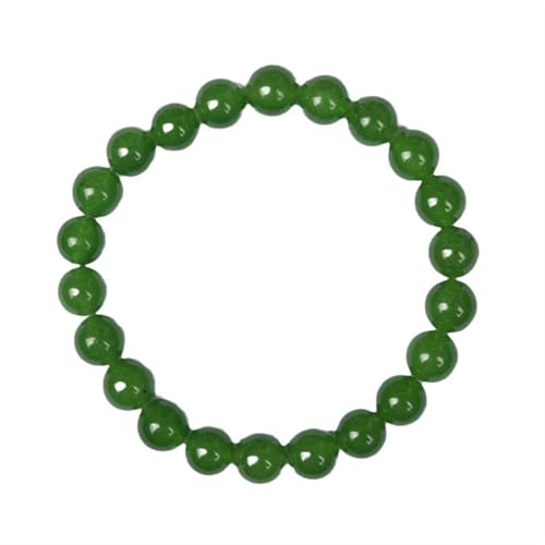 Bracelet de jade vert véritable et perles de jaspe de qualité CLMJHG