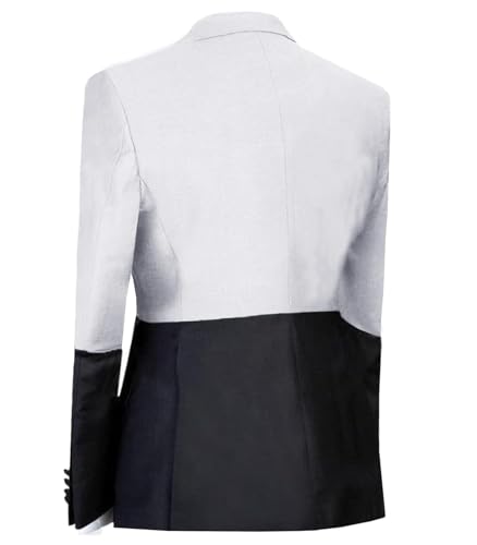 Men's Match Color Blazer Double Breasted Jacket Formal Business Activity Suit Coat2