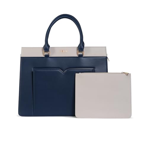 Image of HORRA 13 Inch Laptop Bag For Women Office use with Padded Laptop Compartment and Extra Pouch | Laptop Tote Handbag for Work| For College| Vegan Leather Handbag | Daily & Travel Use