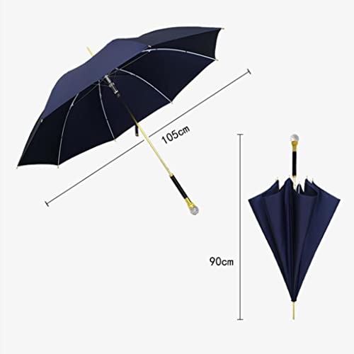 eexbz Umbrellas for Rain Long Handle Umbrella Sun and Rain Sunshade Sunshade Strong Durable Wind Resistant Automatic Straight Handle Umbrella Strong Umbrella for Wind and Rain(Black)