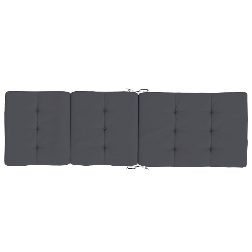 vidaXL Coussins de Chaise Longue Lot de 2 Anthracite Tissu Oxford, Coussin de Chaise de terrasse, Coussin de Chaise, Coussin de siège, Coussin