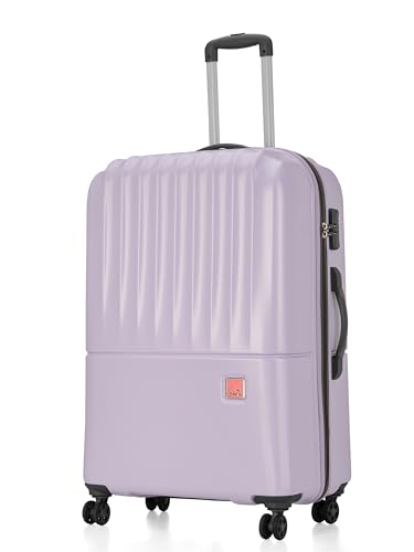 Image of Genie Palm Plus 76cm Trolley Bag, Hard Side 8 Wheel Carry on Luggage - Lavender, Travel Bag for Women