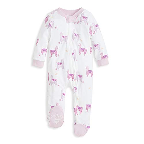 Image of Burt's Bees Baby unisex-baby Sleep & Play, Organic One-piece Romper-jumpsuit Pj, Zip Front Footed Pajama