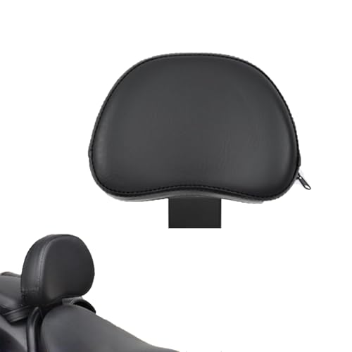 TECTEK Motorcycle Driver Backrest Sissy Bar Pad for Rebel 300 500 CMX300 CMX500 2017-2024 Back Rest Rider Seat Backrest Cushion Pad Accessories, Plug-in Black