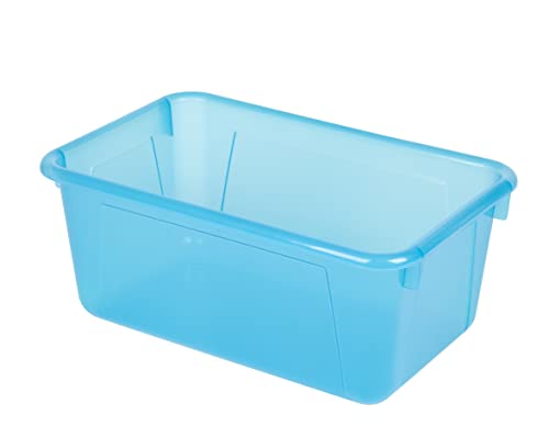 Image of Storex Small Cubby Bin, 12.2 x 7.8 x 5.1 Inches, Candy Teal, 5-Pack (62480U05C)