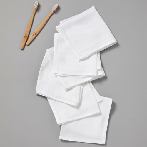Little Bamboo Muslin Baby Wash Cloths - Pack of 6