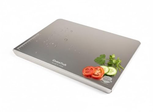 Image of Stainless Steel Countertop Chopping Board (41 x 31 cm) Rust-Proof Cutting Board for Vegetables, Fish, Fruits & Meat Chop| Hygienic, Non-Slip, Food-Grade Board