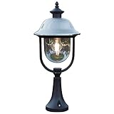 Konstsmide Parma 7241-000 Sockelleuchte / B: 24cm T: 24cm H: 52cm / 1x75W / IP43 / lackiertes Aluminium / matt-schwarz / Edelstahl