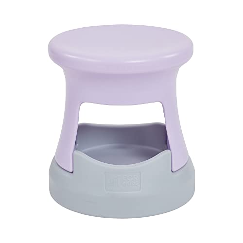 Image of ECR4Kids Active Storage Wobble Stool, 15in Seat Height, Childrens Furniture, Light Purple /Light Grey