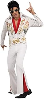 Rubie's mens Deluxe Aloha Elvis Adult Sized Costumes, White, Medium US