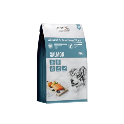 Custom Diet - Pienso Salmón Perro Adulto 2 kg – Pienso Completo Hipoalergénico Rico en Proteína de Salmón, Vitaminas & Ácidos Grasos Omega, Digestión Saludable