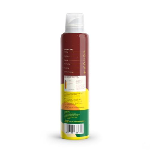Image of TWO BROTHERS INDIA FARMS Groundnut Oil Spray, Made Using Gunghroo peanuts | 4 cal per spray | Cold-Pressed And Single-Filtered Oil For Cooking | Unrefined Oil | Lowers Cholesterol