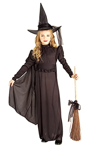 Disfraz clásico de bruja para niñas talla mediana miniatura 1