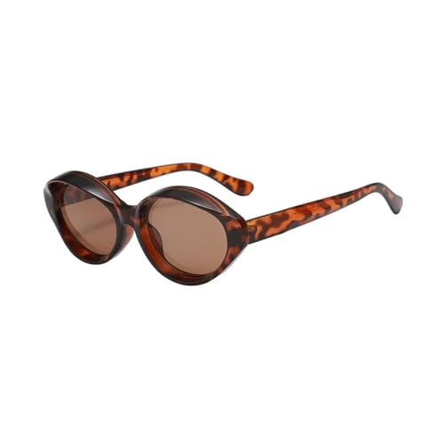 Lunettes de soleil œil de chat rétro ovales pour hommes et femmes au visage fin