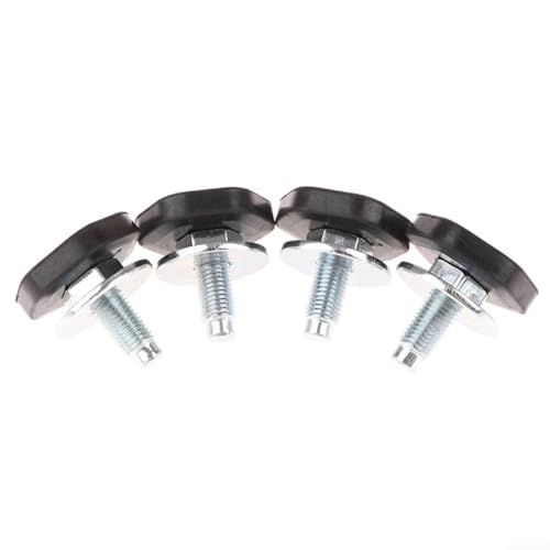 Niceminiwall Tornillo de caja de patas fijas para lavadora de tambor, rosca M10, absorción de golpes, antideslizante, 4 piezas de metal y goma para modelos compatibles con Haier